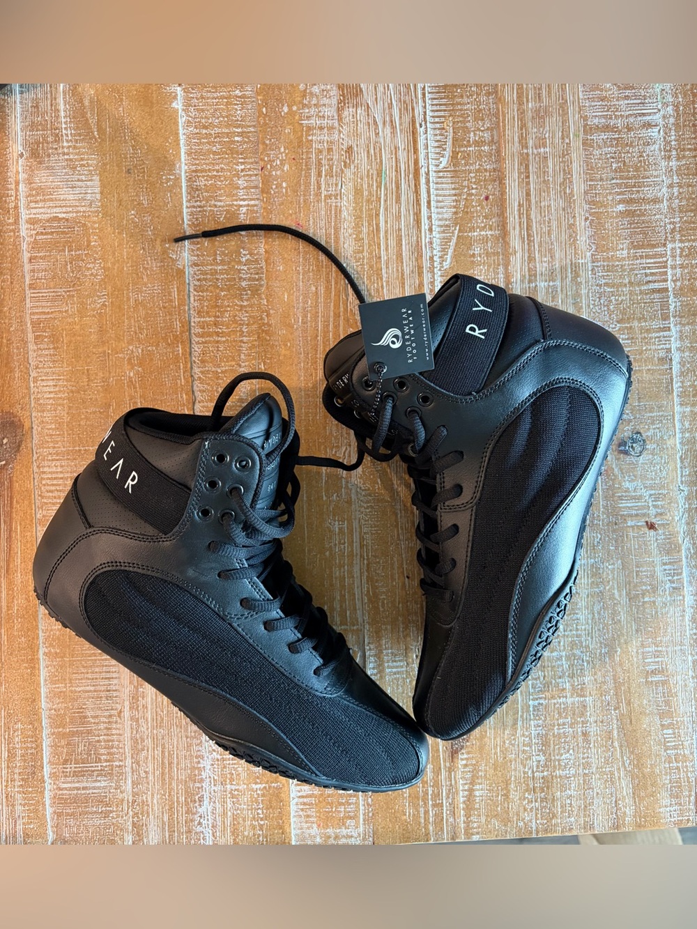 NWT Ryderwear Block High Top Training Shoes Black Women’s US 7 Weightlifting Gym